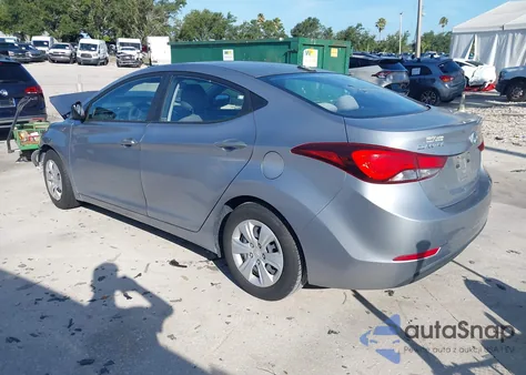 2016 Hyundai Elantra Se из США, поврежденный, VIN 5NPDH4AE2GH755353
